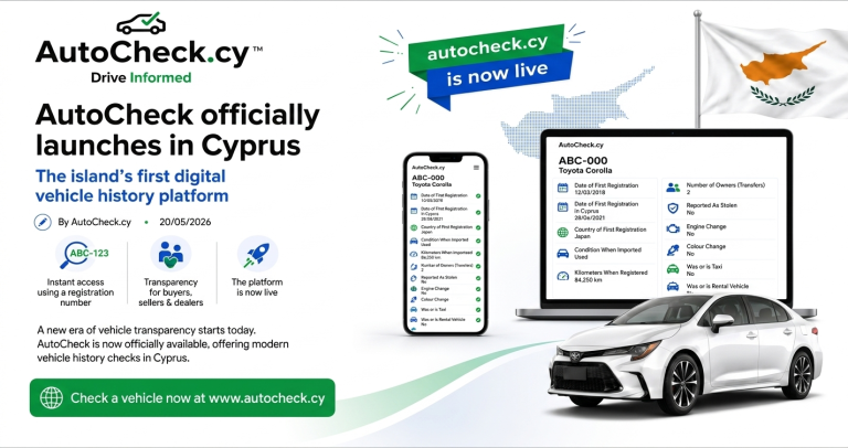 AutoCheck Officially Launches in Cyprus: The Island’s First Digital Vehicle History Platform
